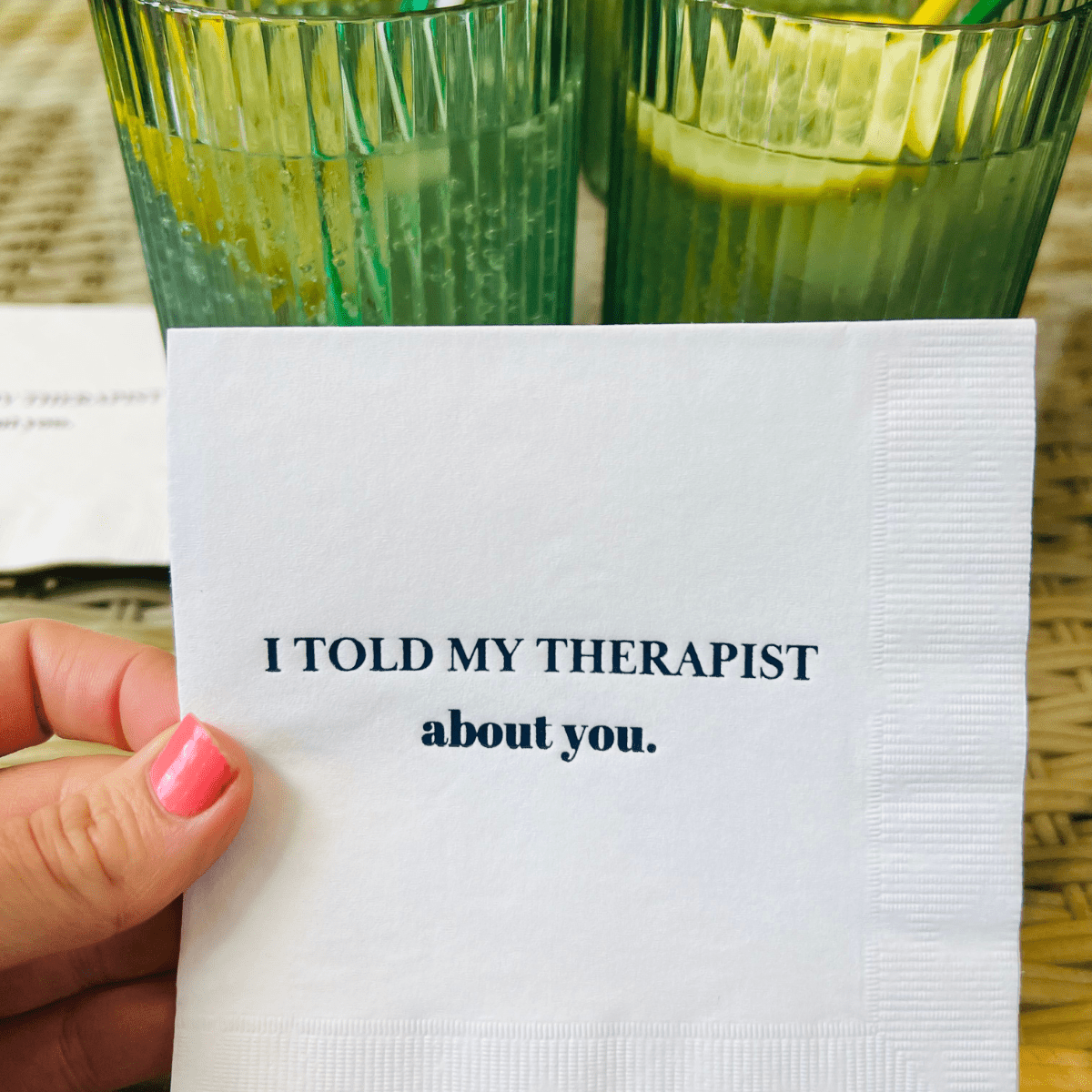 I Told My Therapist About You Cocktail Napkins - Box Turtle
