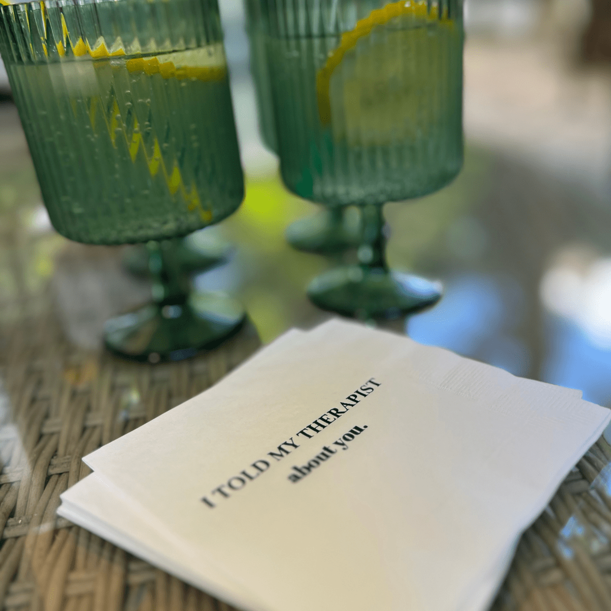 I Told My Therapist About You Cocktail Napkins - Box Turtle