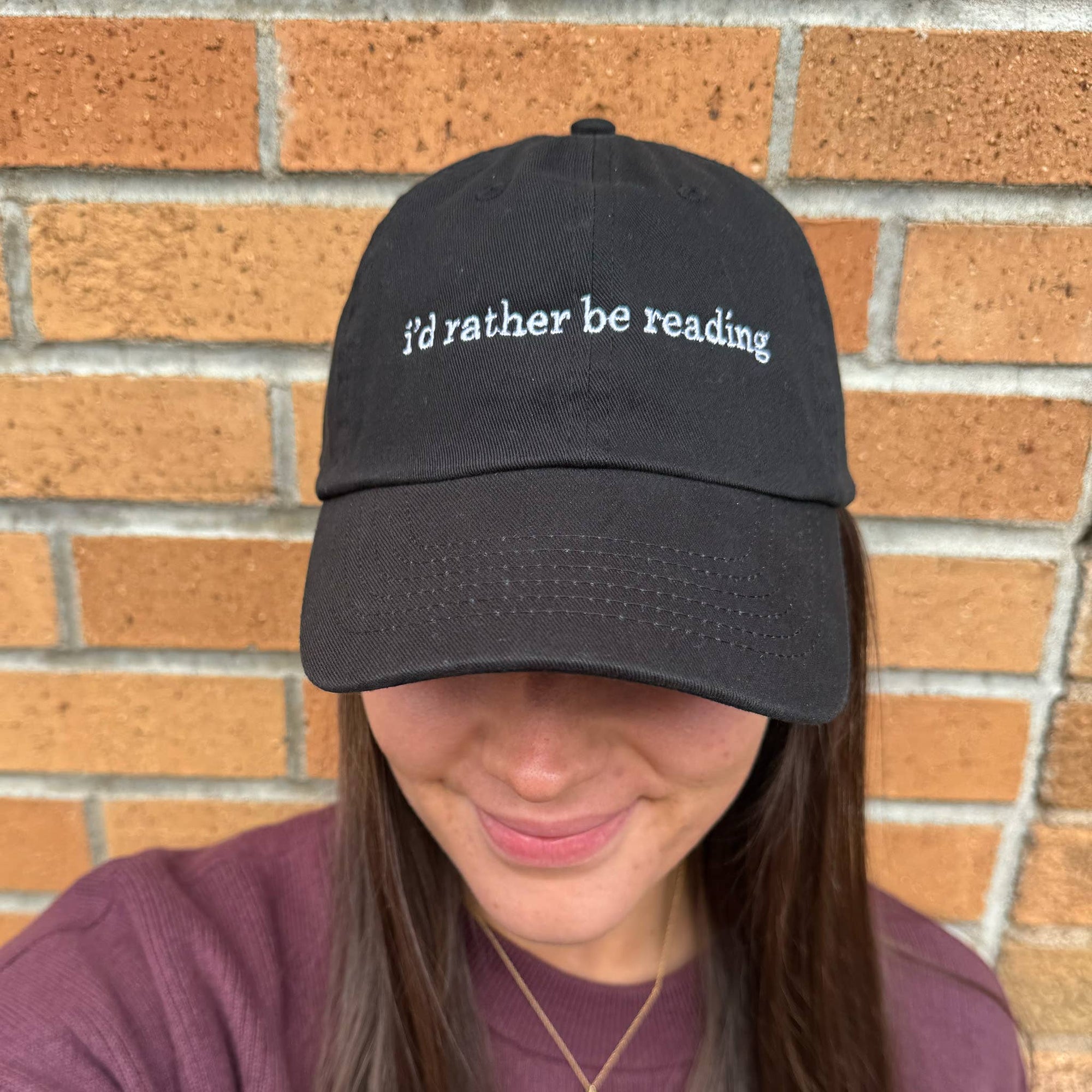I'd Rather Be Reading Baseball Hat - Box Turtle