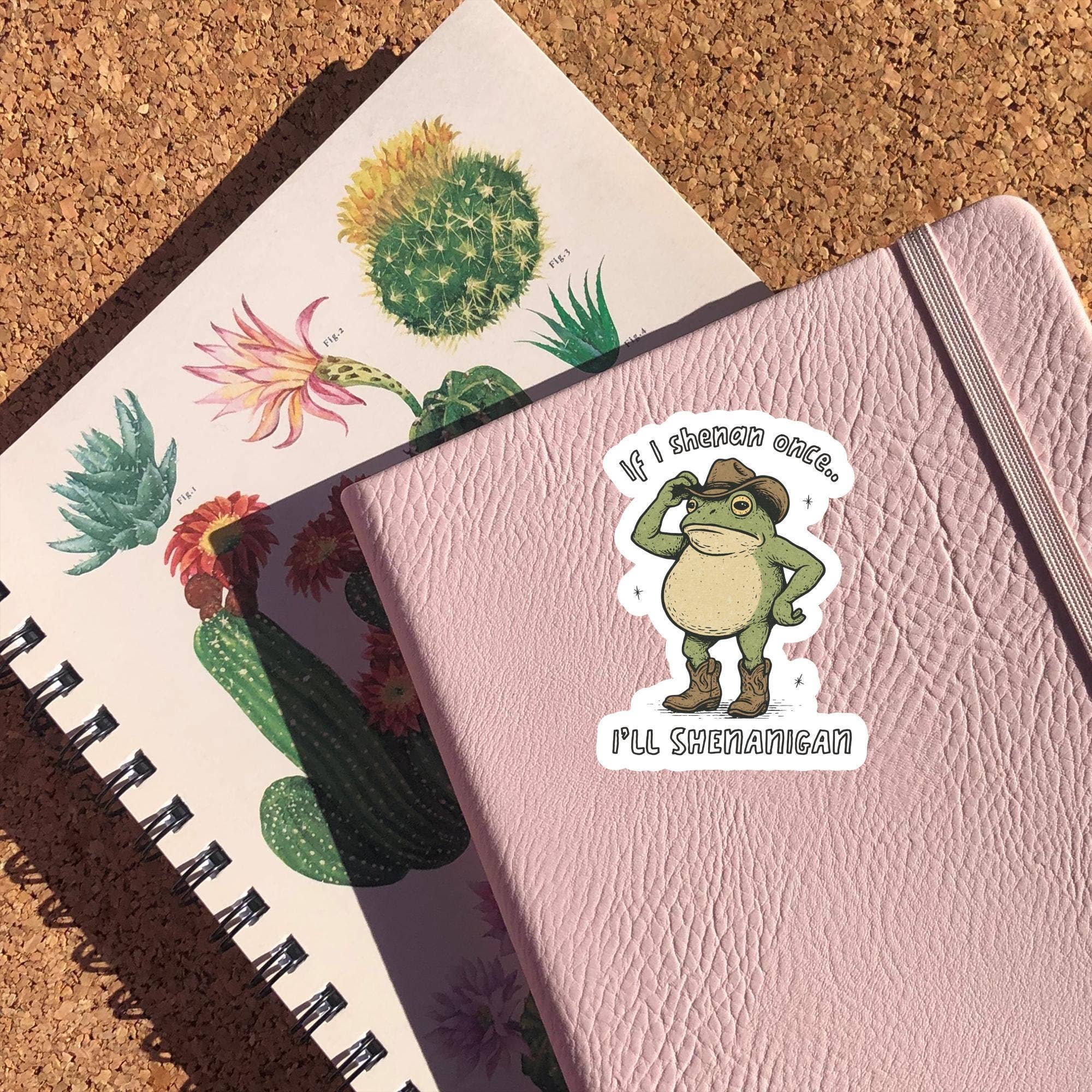 If I Shenan Once I'll Shenan Again Sticker - Box Turtle