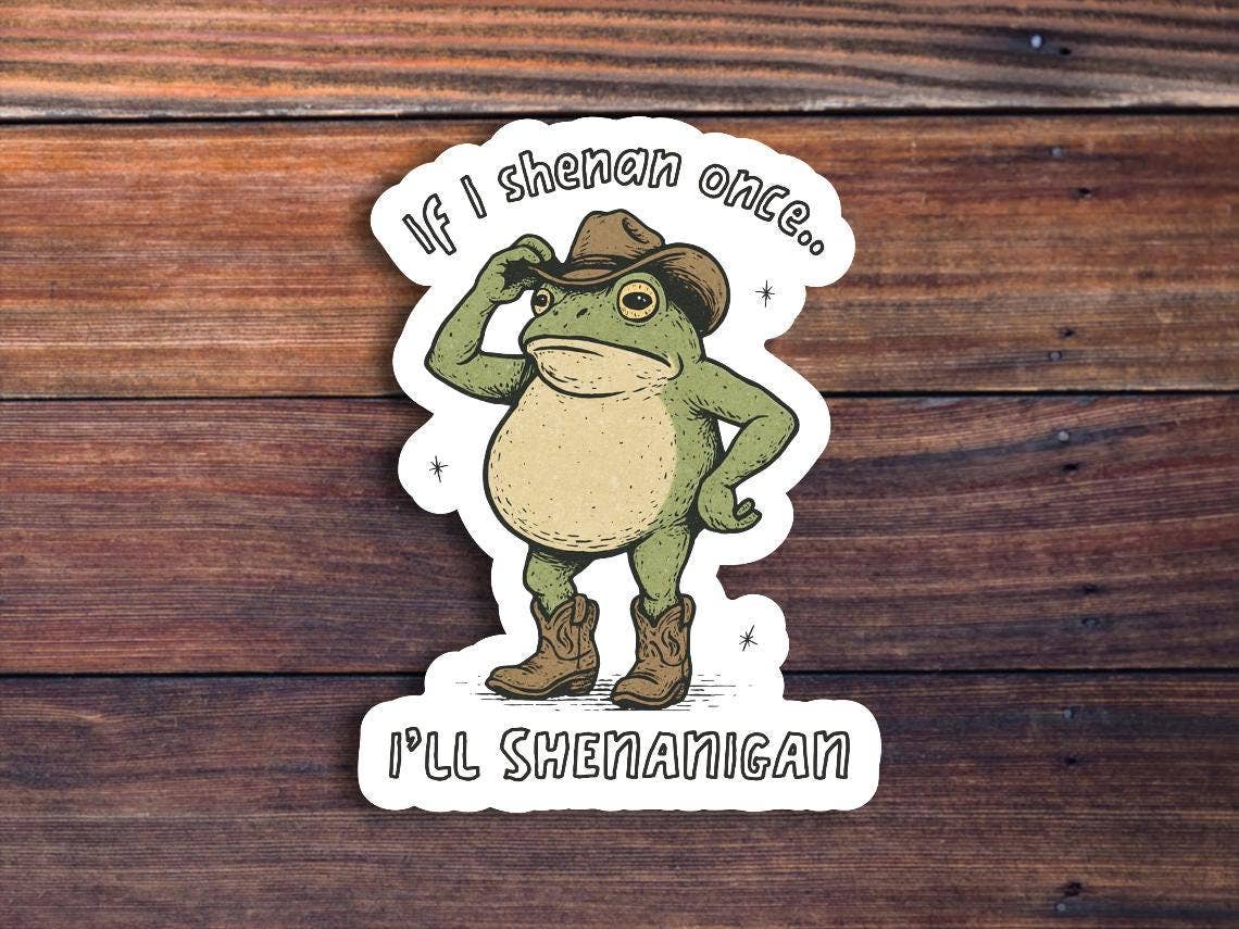 If I Shenan Once I'll Shenan Again Sticker - Box Turtle