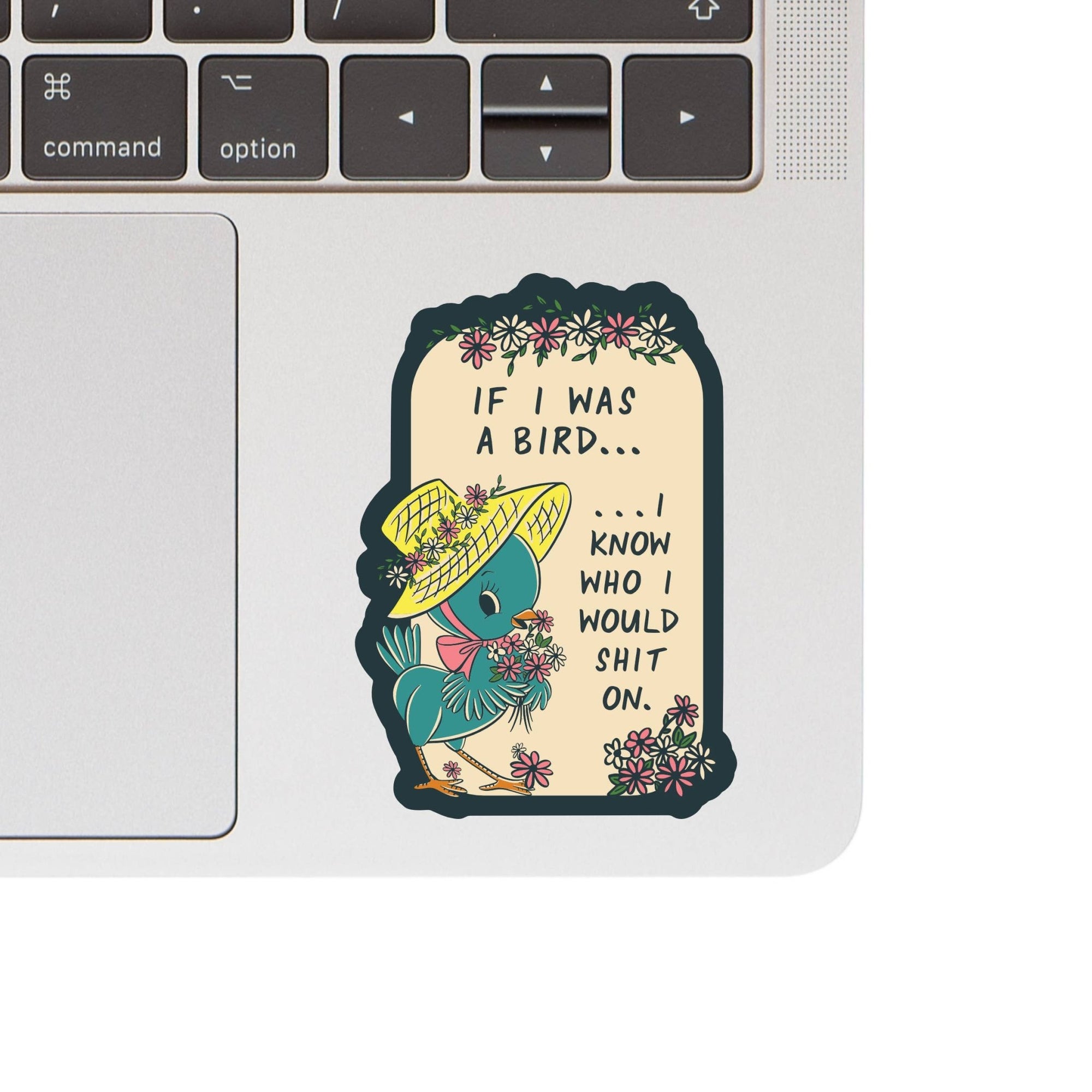 If I Was a Bird Funny Swear Vinyl Sticker - Box Turtle