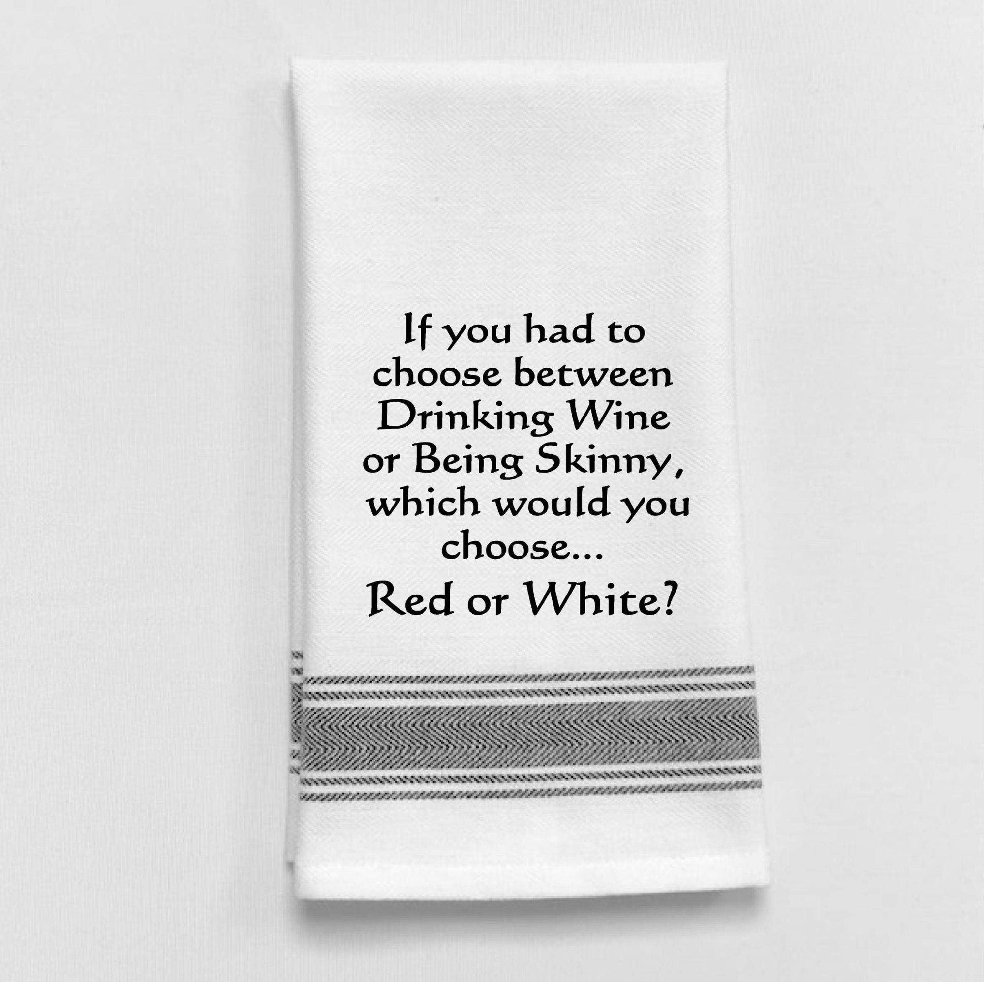 "If you had to choose..." White Kitchen Towel - Box Turtle