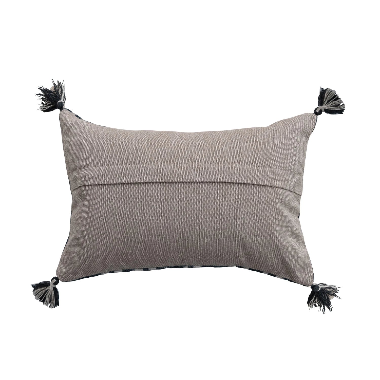 Ikat Cotton Velvet Lumbar Pillow - Box Turtle