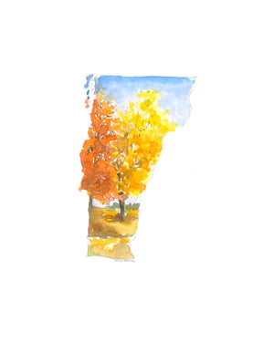 Emily Wood State Tree Watercolor Prints