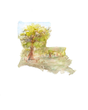 Emily Wood State Tree Watercolor Prints