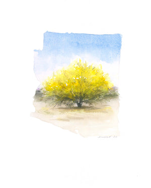 Emily Wood State Tree Watercolor Prints