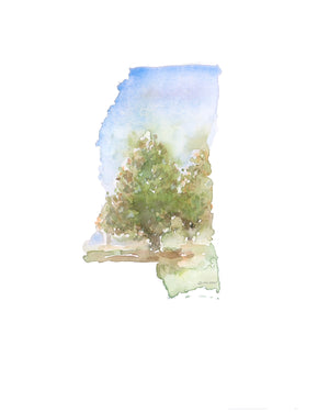 Emily Wood State Tree Watercolor Prints