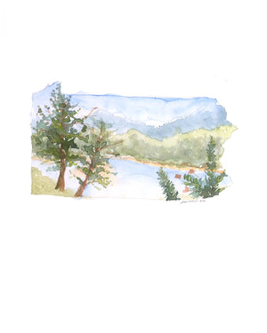 Emily Wood State Tree Watercolor Prints