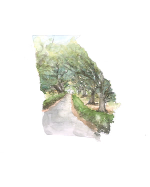 Emily Wood State Tree Watercolor Prints