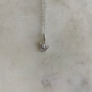ASL I Love You Necklace