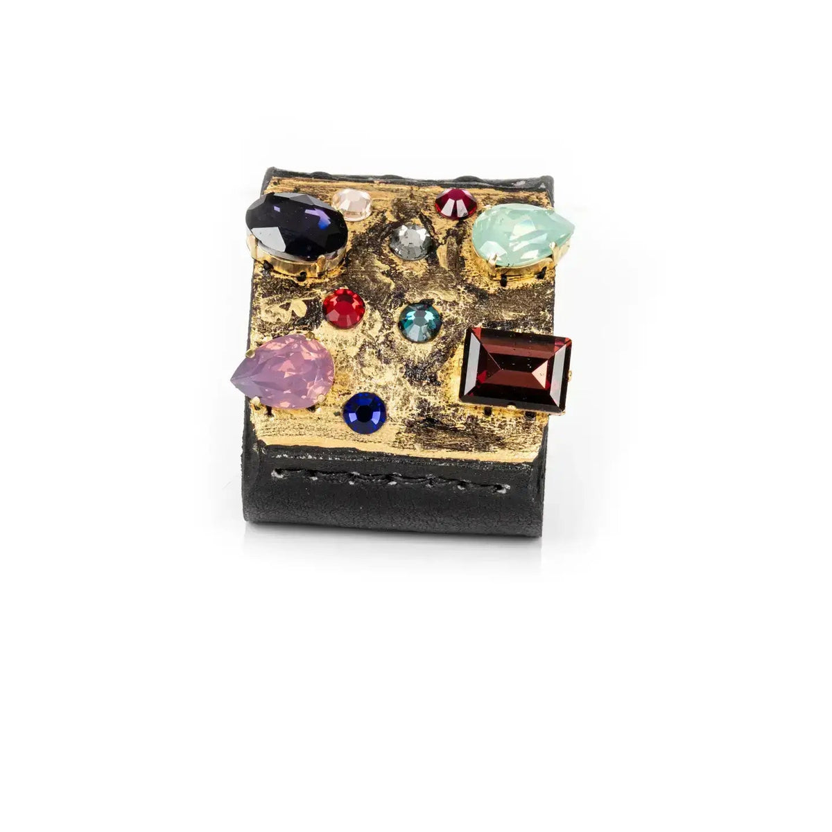 Imperial Mosaic Crystal Cuff Multicolor Gold - Box Turtle