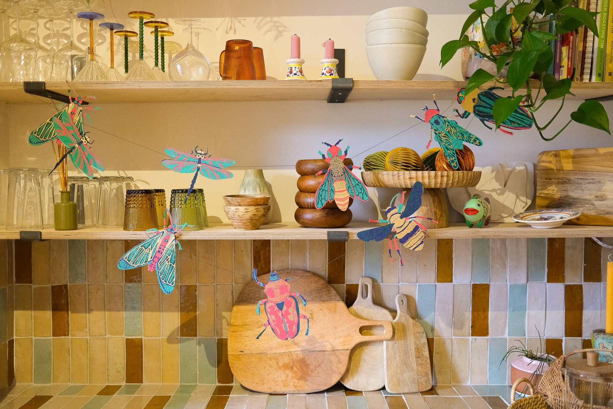 Insects Sewn Garland - Box Turtle