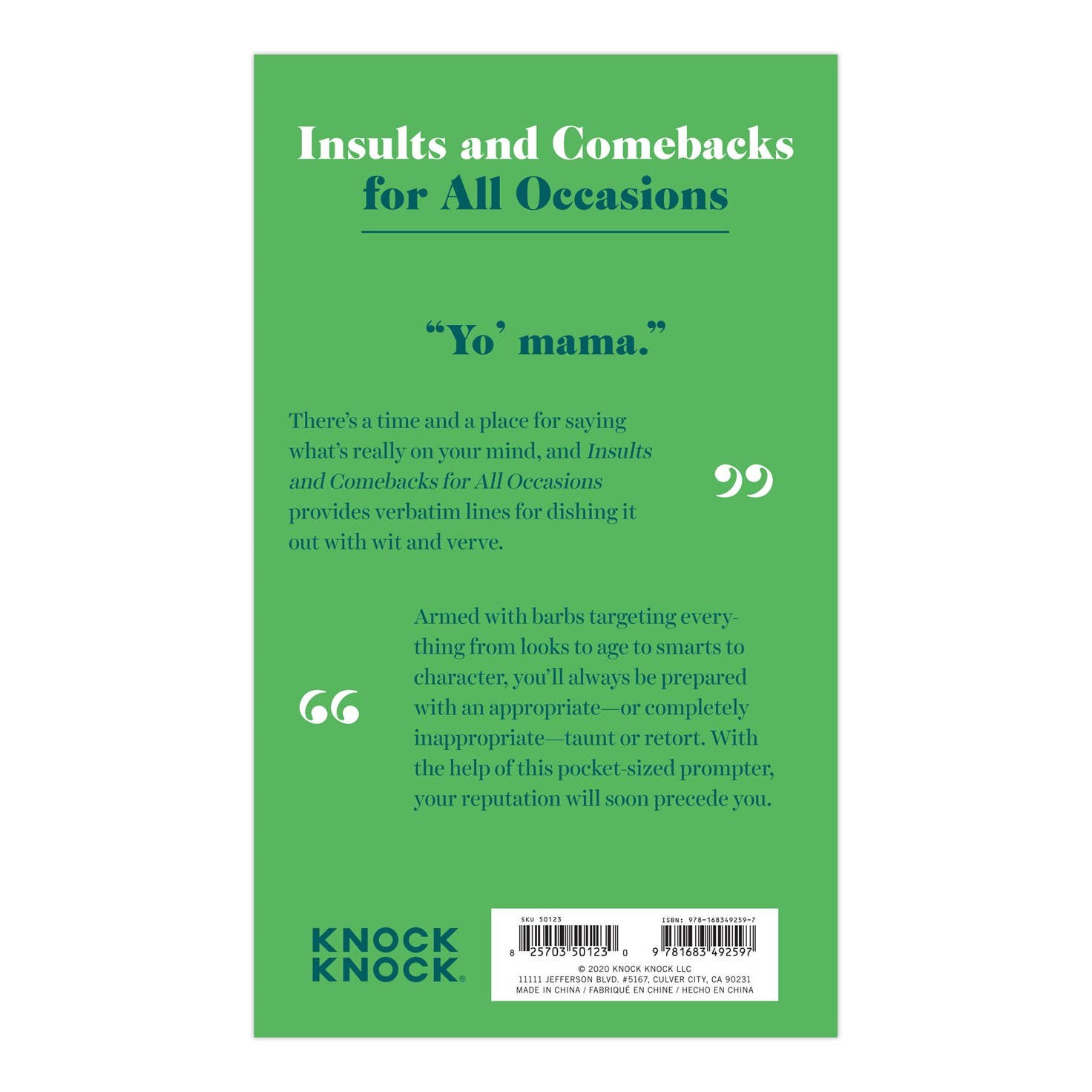 Insults & Comebacks Lines for All Occasions - Box Turtle