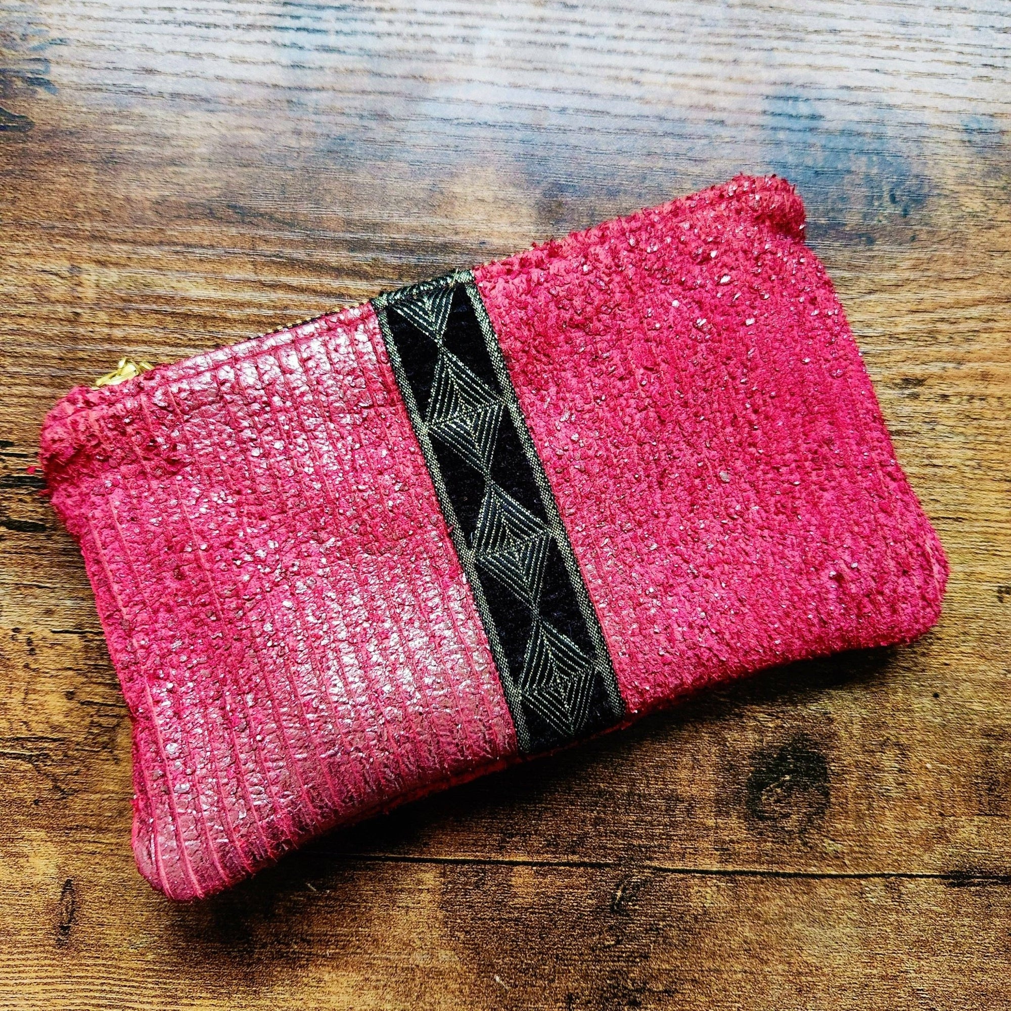 Italian Distressed Leather Pouch With French Trim - Box Turtle