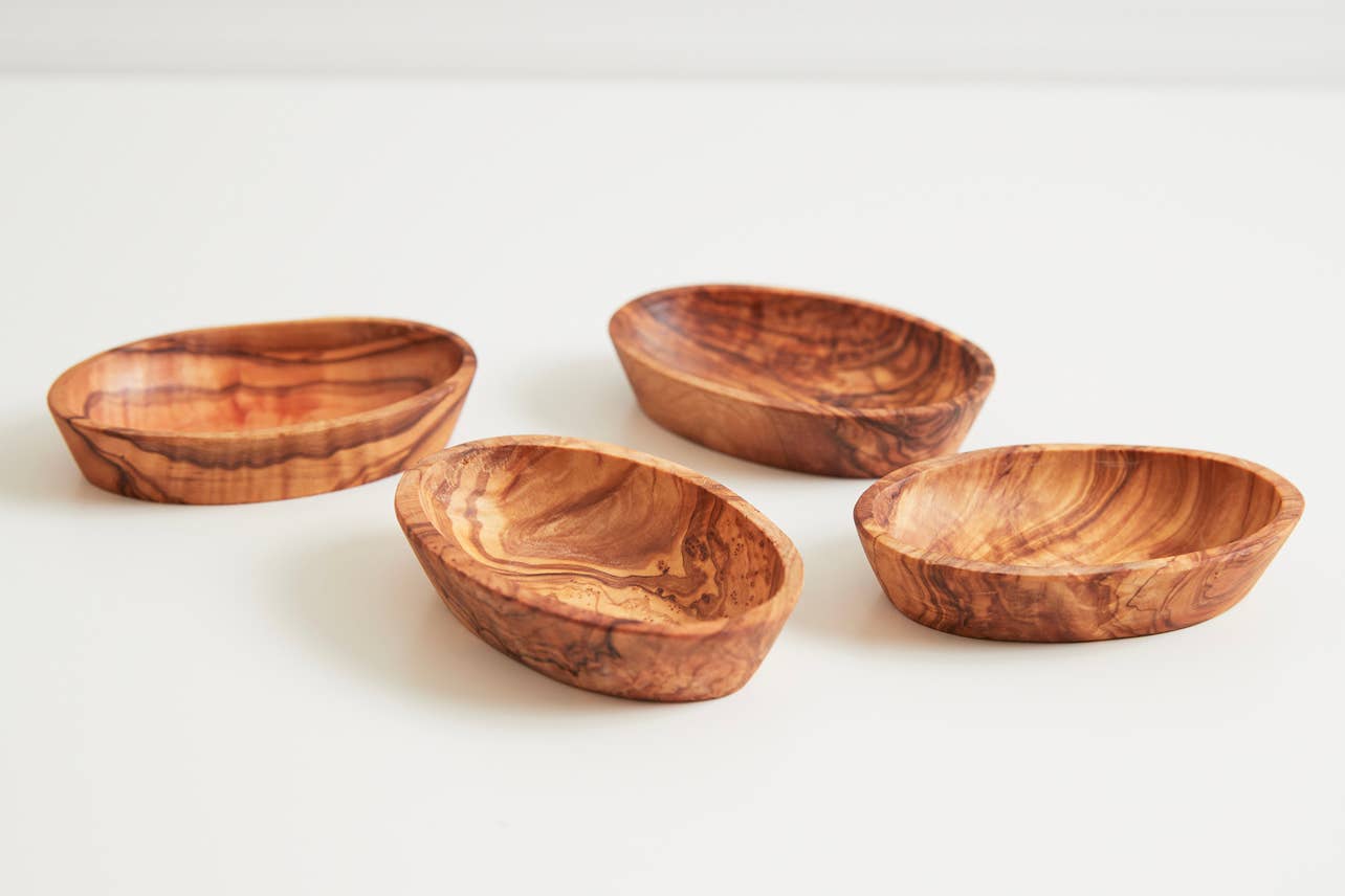 Italian Olivewood Aperitivo Bowls - Box Turtle