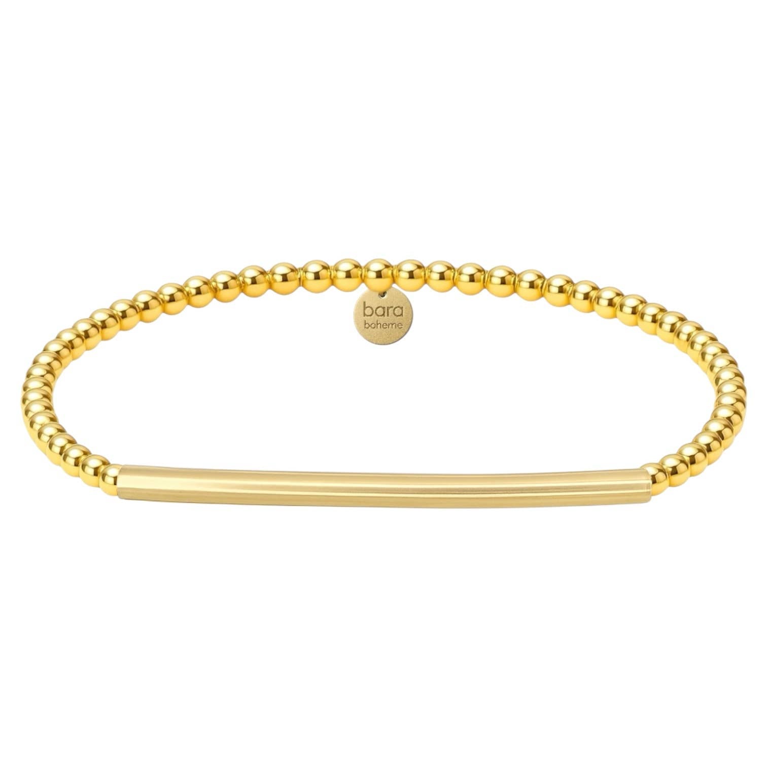 Jamie Gold Bar Beaded Bracelet - Box Turtle