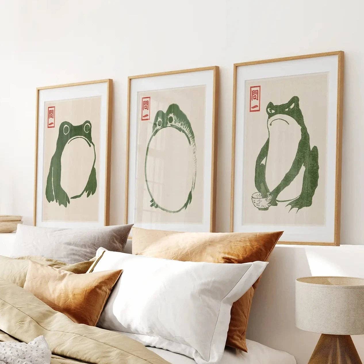 Japanese Matsumoto Hoji Frog Wall Art Set - Box Turtle