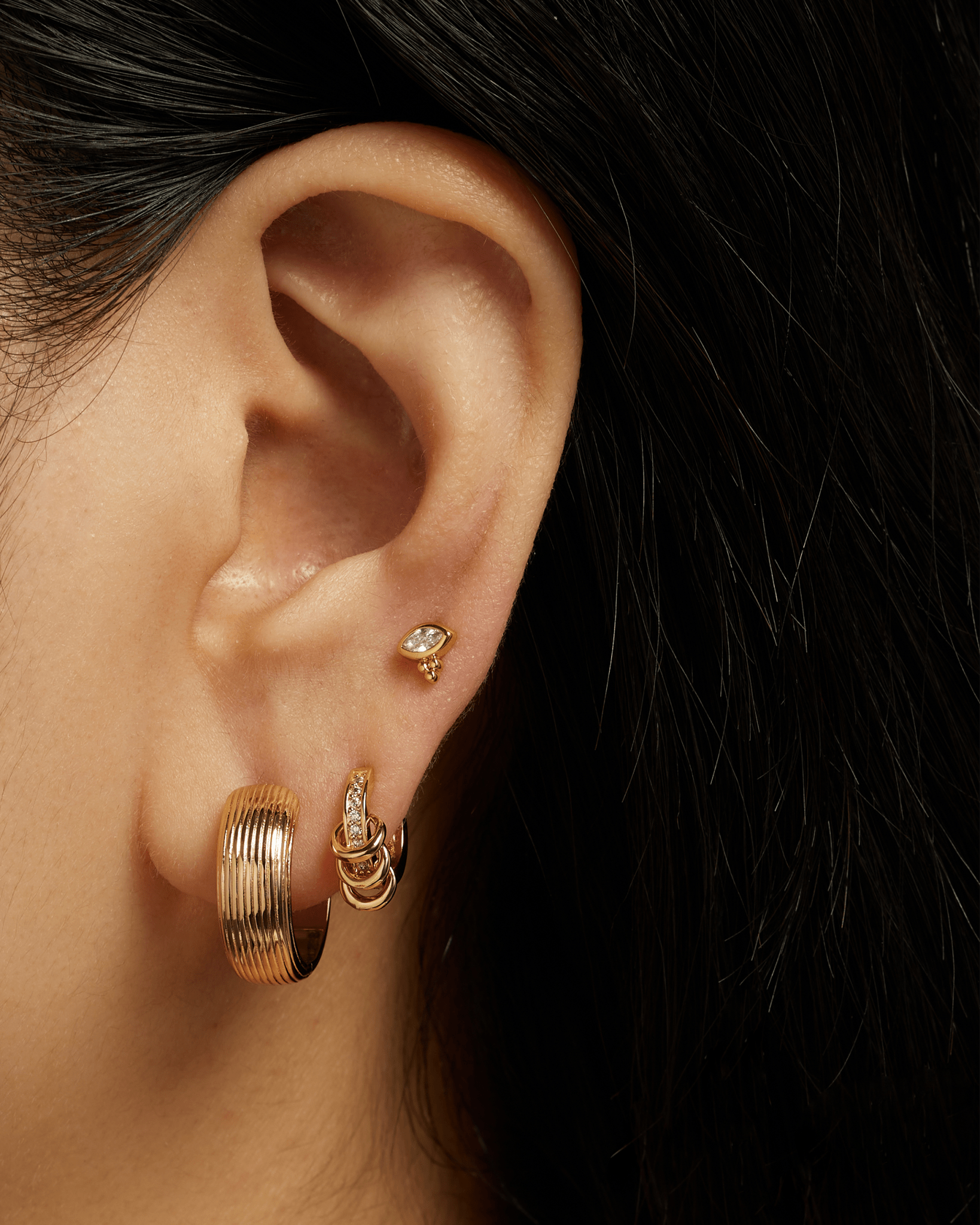 Jocelyn Marquise Studs - Box Turtle