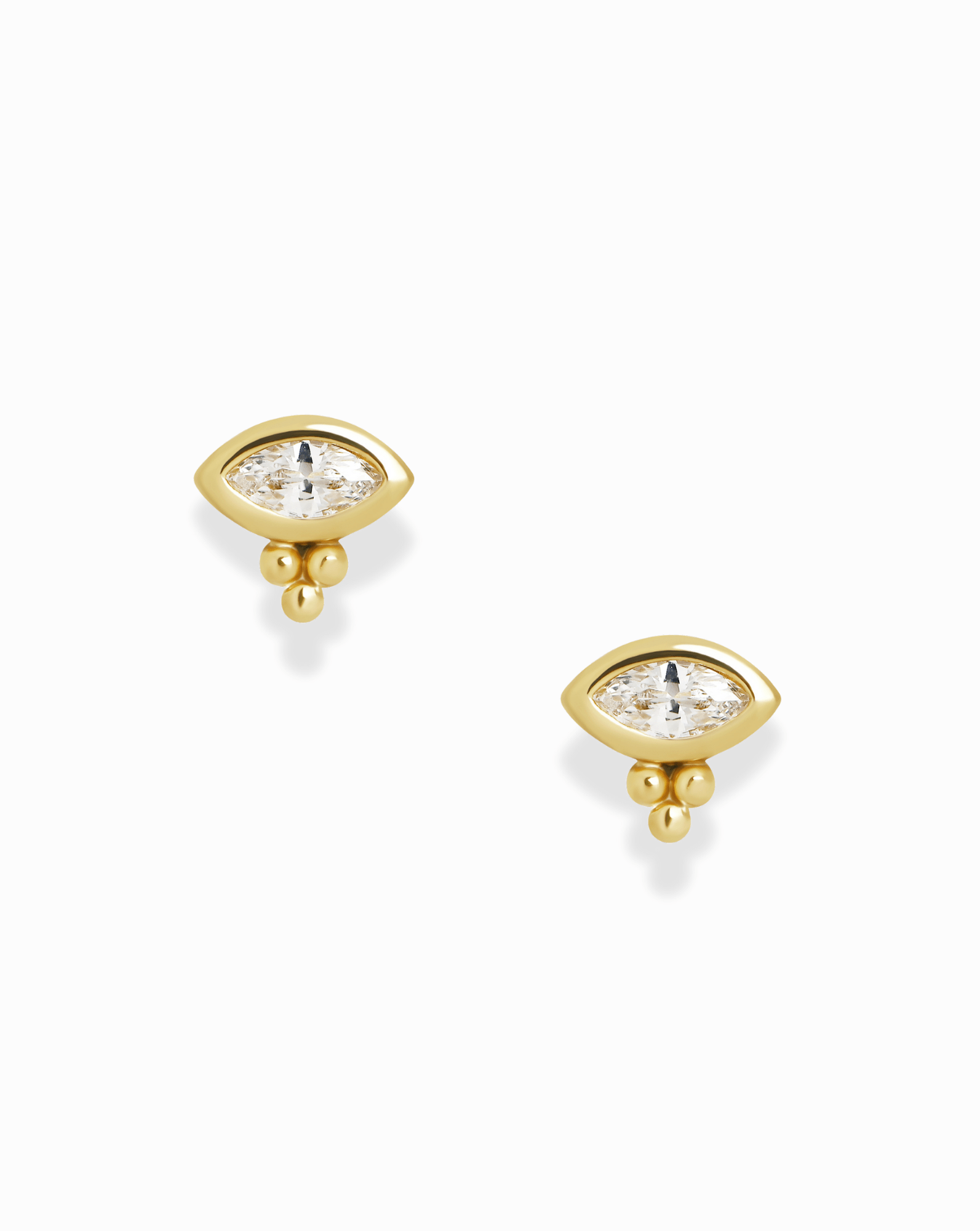Jocelyn Marquise Studs - Box Turtle