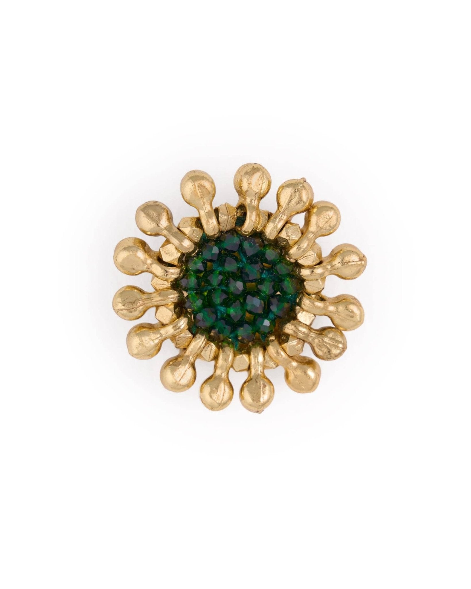 Johannah Crystal Emerald Brooch - Box Turtle