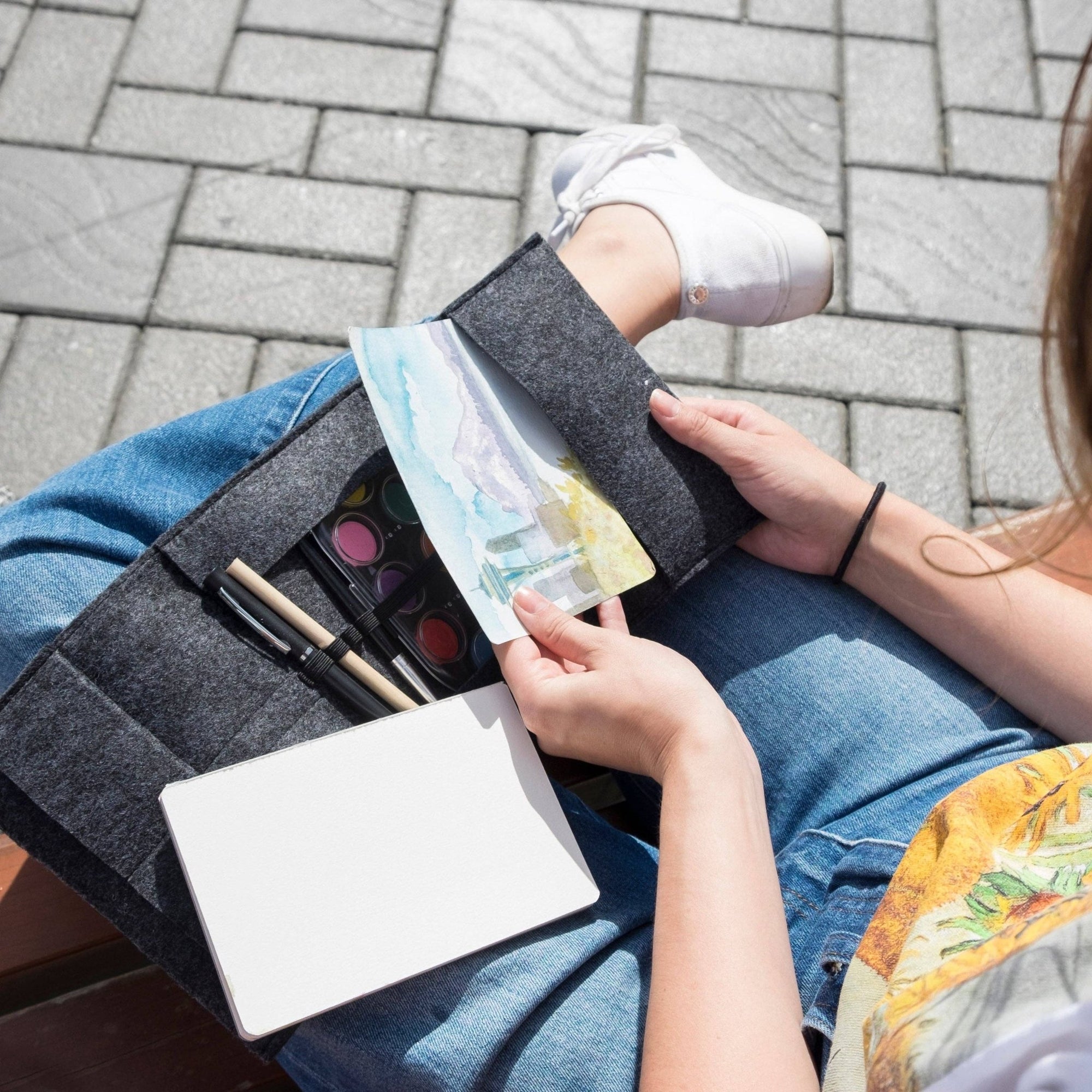 JOTBLOCK travel postcard watercolor paint set - Box Turtle