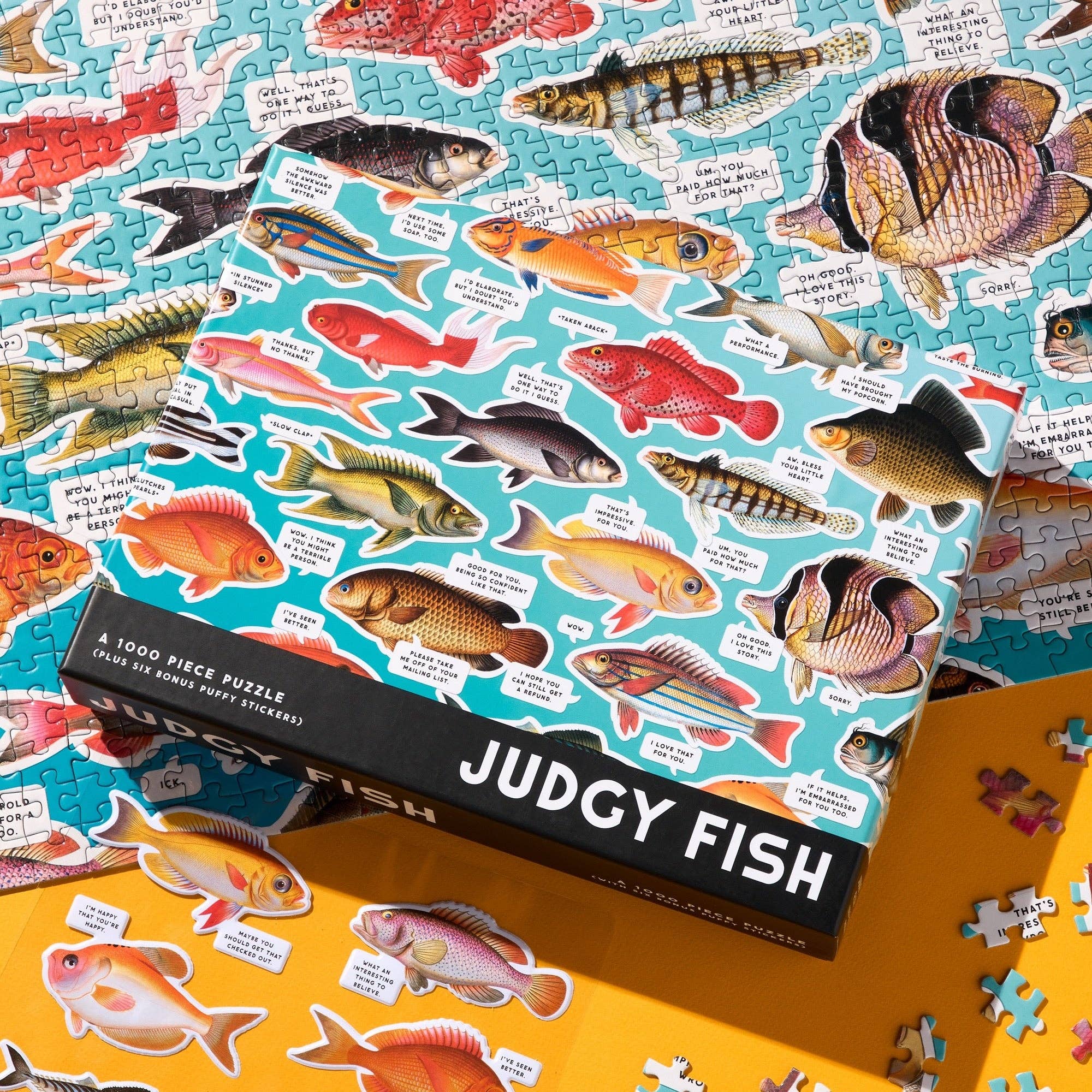 Judgy Fish 1000 Piece Puzzle - Box Turtle