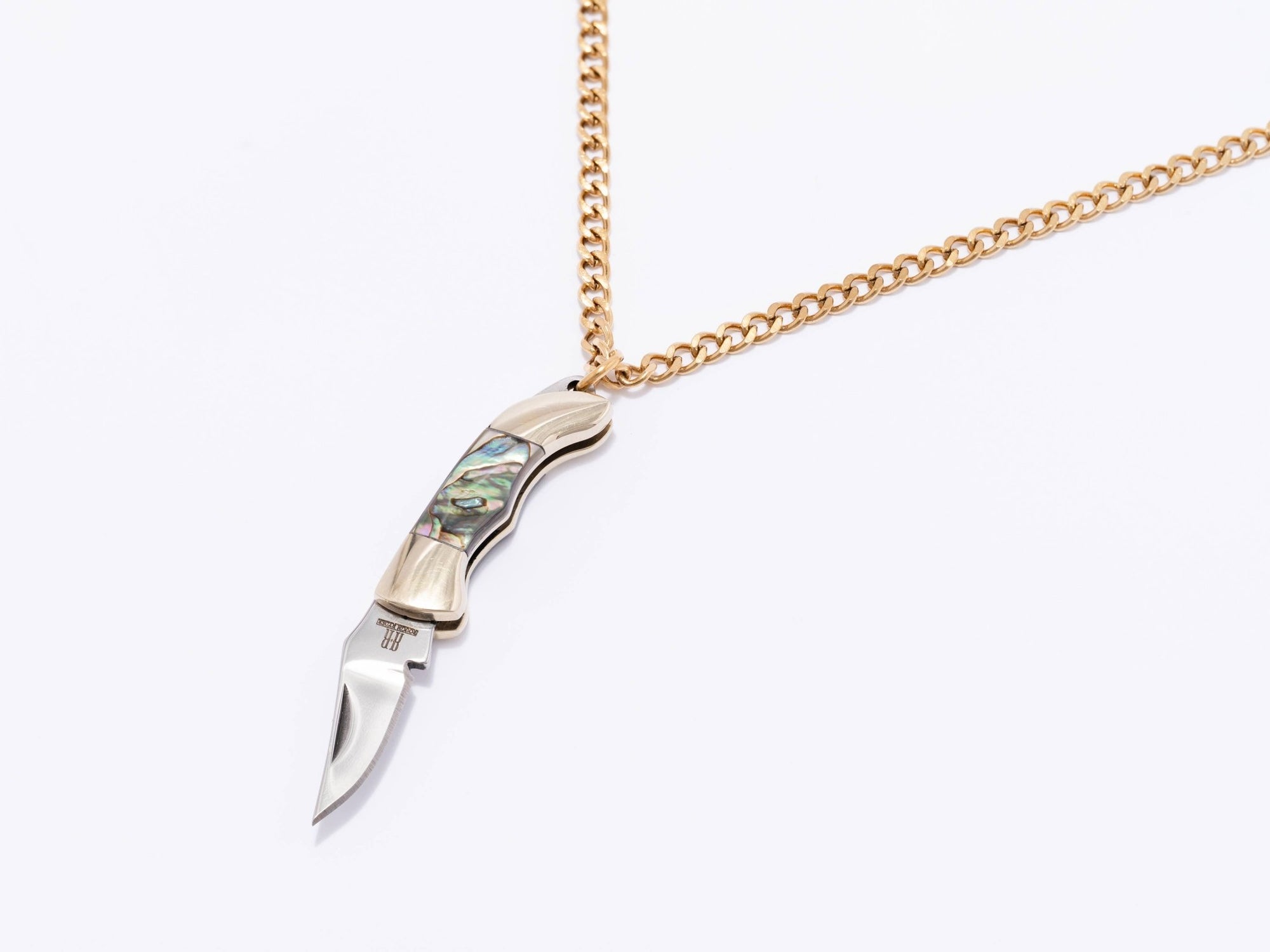 Judith Gold Abalone Safety Necklace - Box Turtle