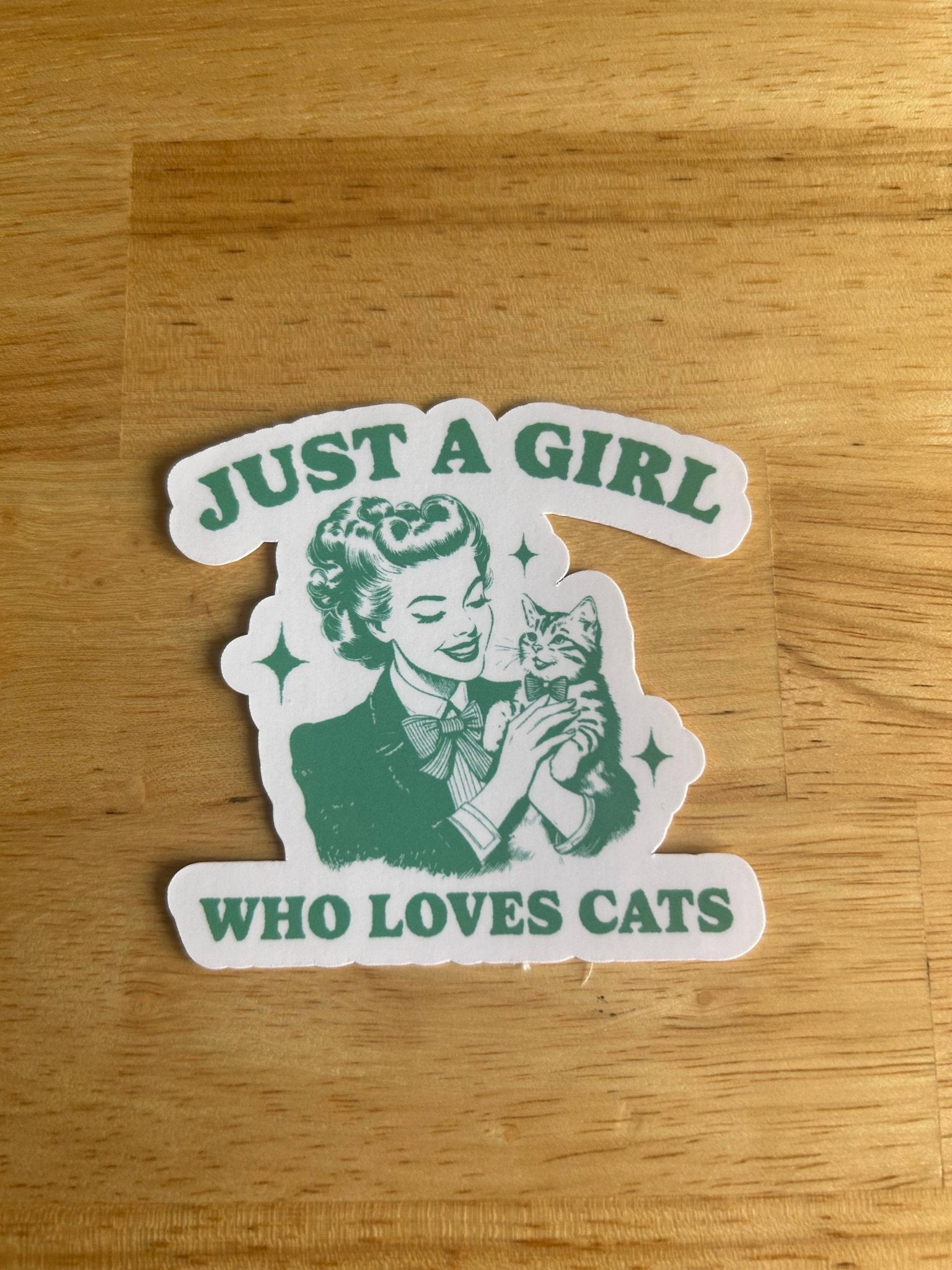 Just a Girl Who Loves Cats Sticker - Box Turtle
