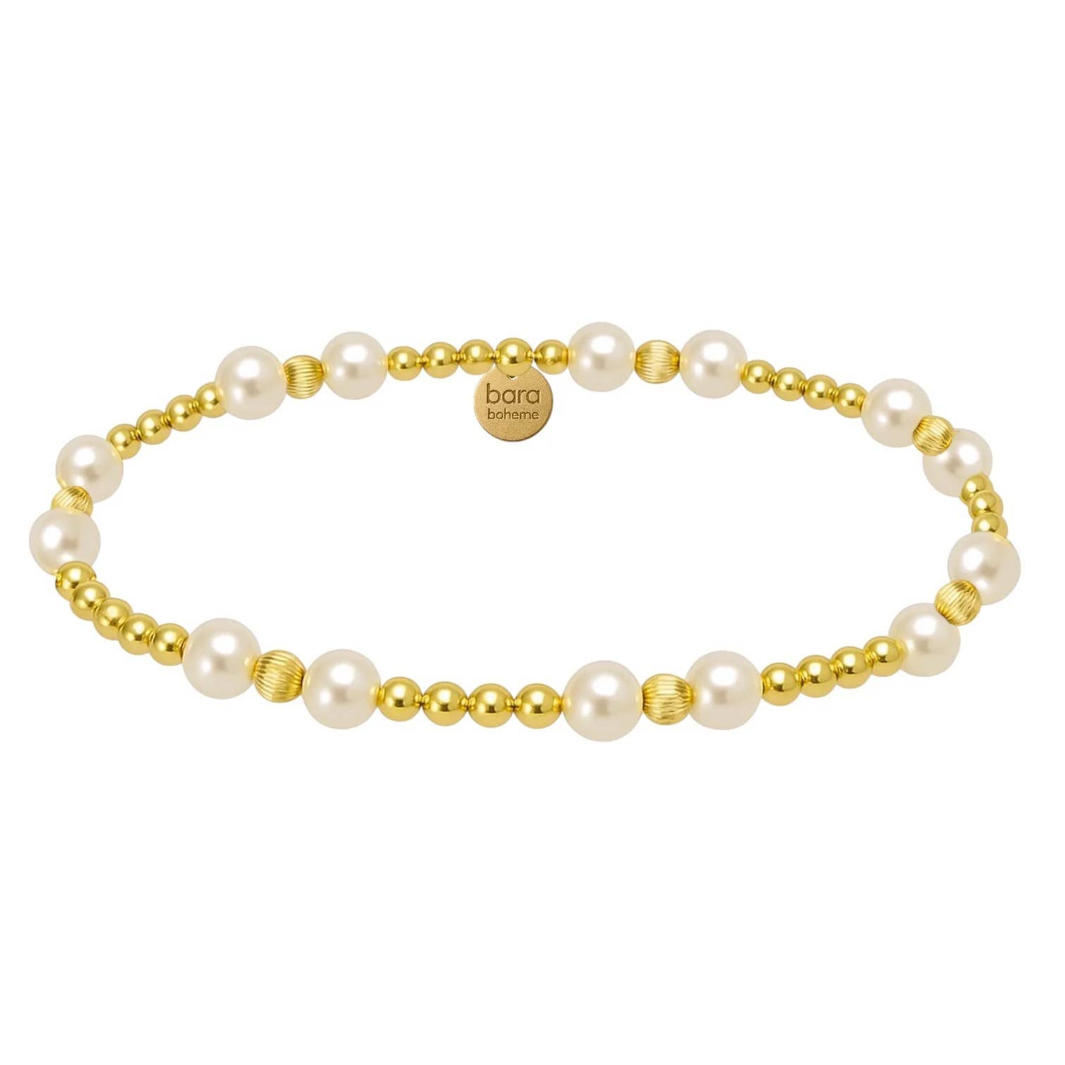 Kimberly Gold & Pearl Beaded Bracelet - Box Turtle