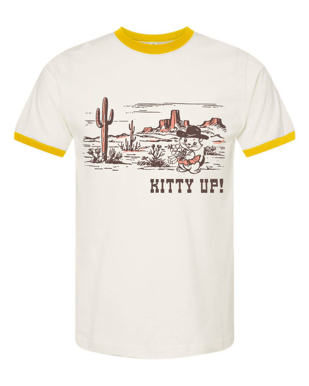 Kitty Up Ringer Tee Shirt - Box Turtle