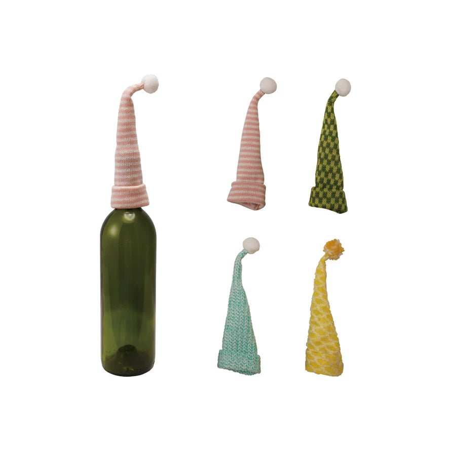 Knit & Wire Tall Hat Bottle Topper - Box Turtle