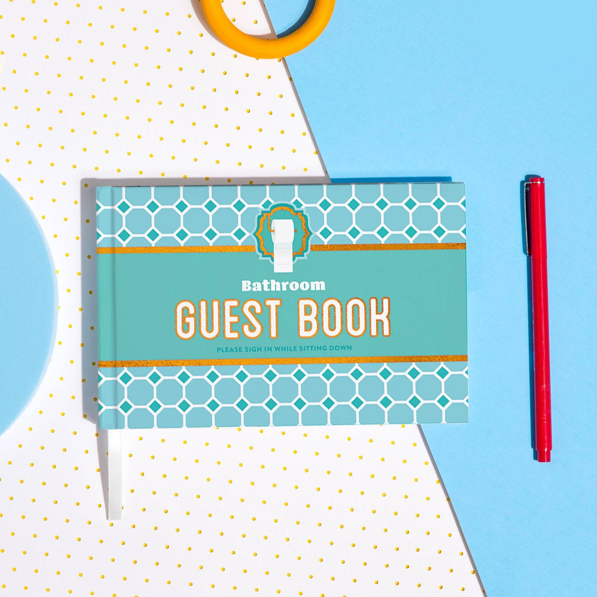 Knock Knock Bathroom Guestbook - Box Turtle