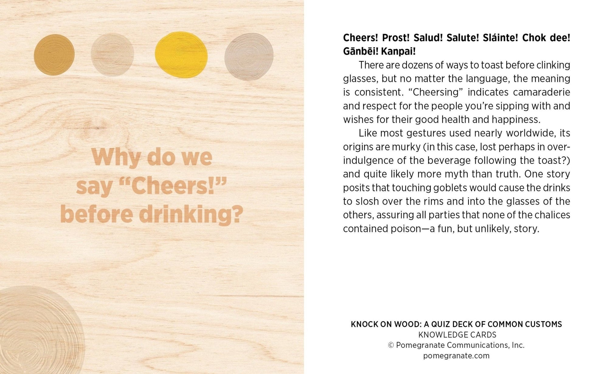 Knock on Wood Common Customs Knowledge Cards - Box Turtle