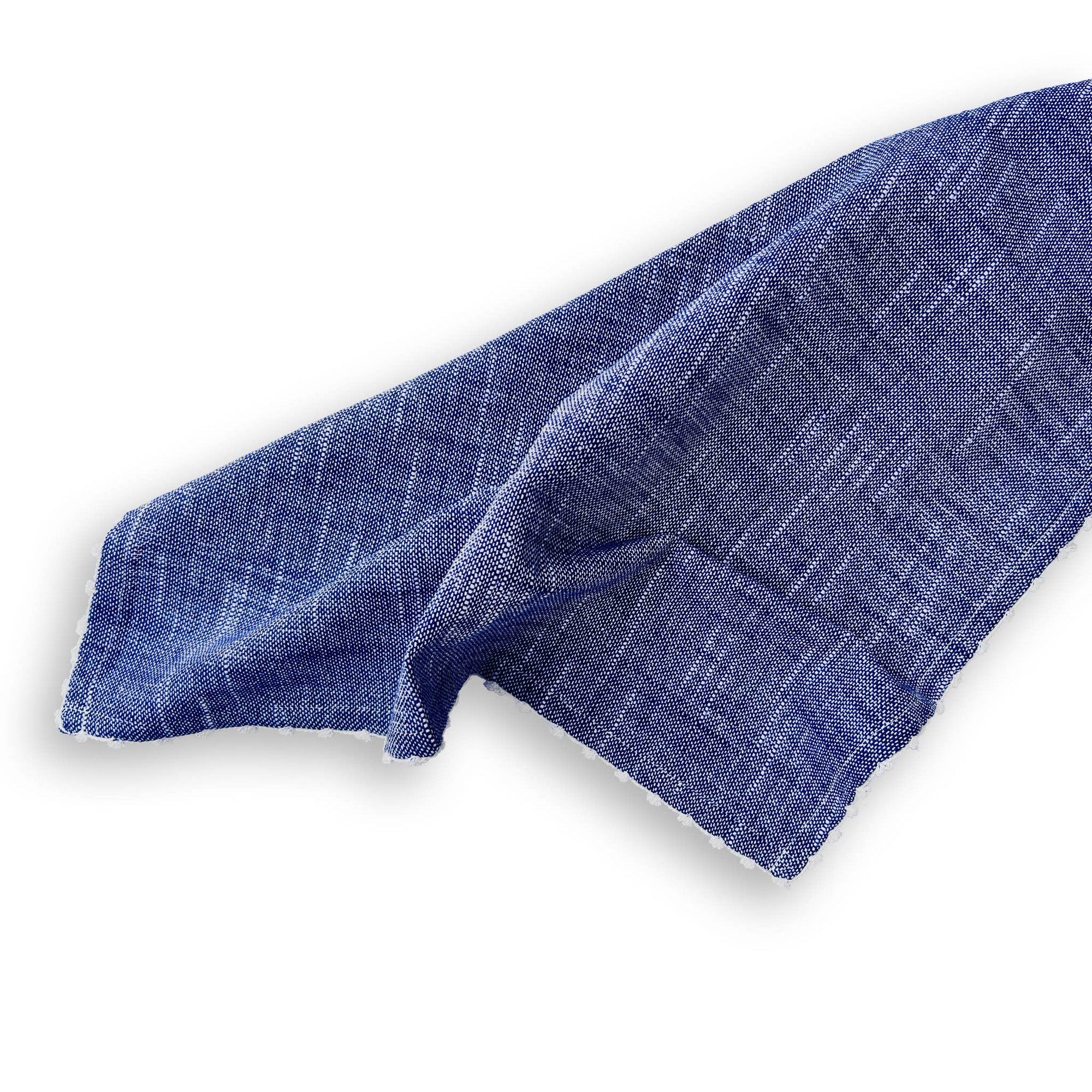 Knotted Edge Navy Cotton Napkin - Box Turtle