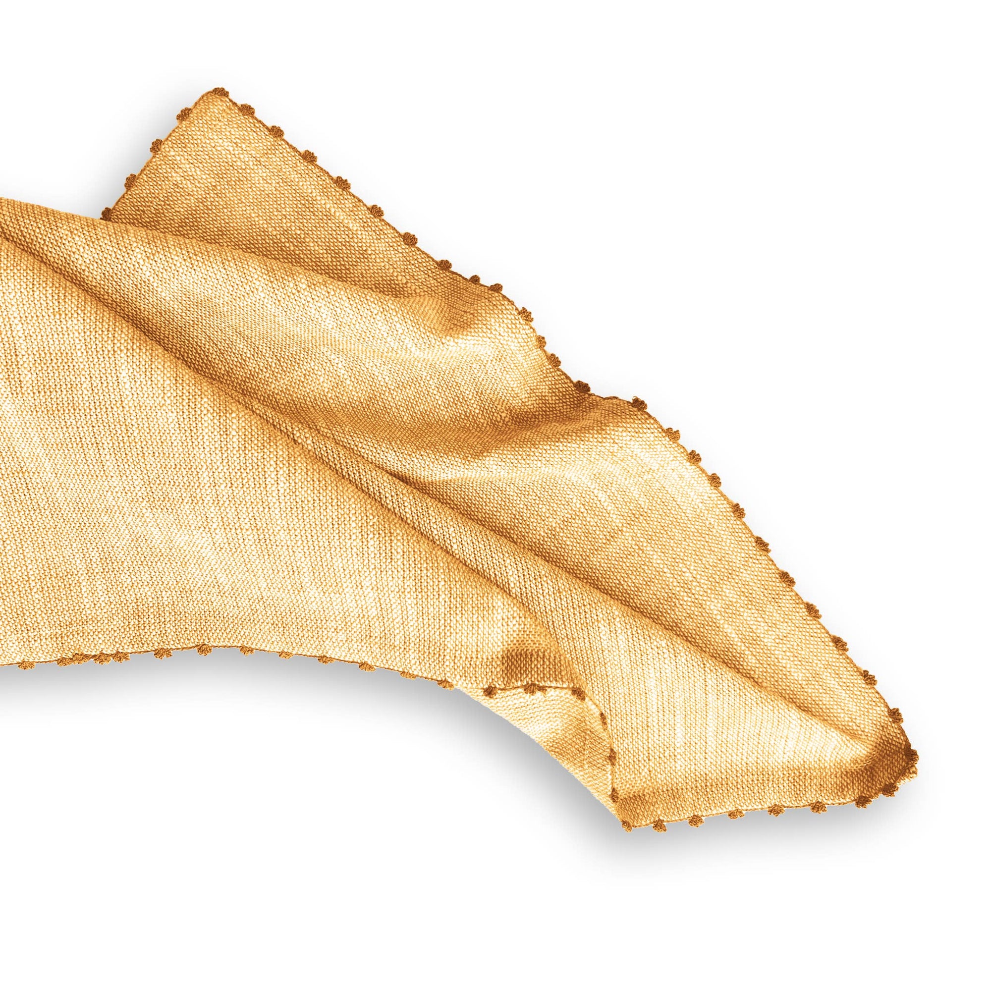 Knotted Edge Ochre Cotton Napkin - Box Turtle