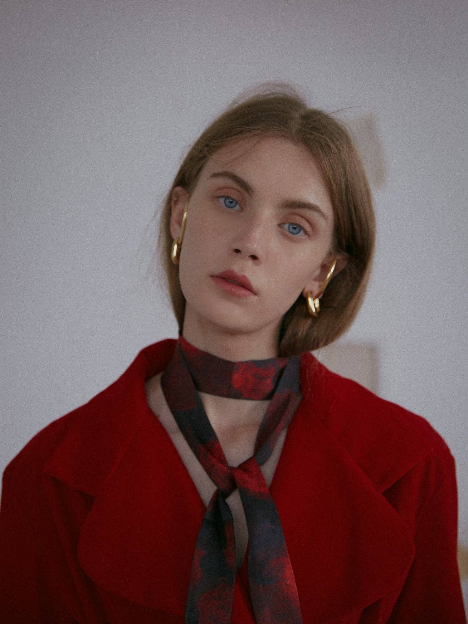 La Rosa Silk Skinny Scarf - Box Turtle