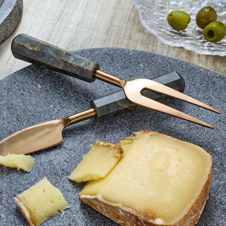 Labradorite Cheese Knifes - Box Turtle
