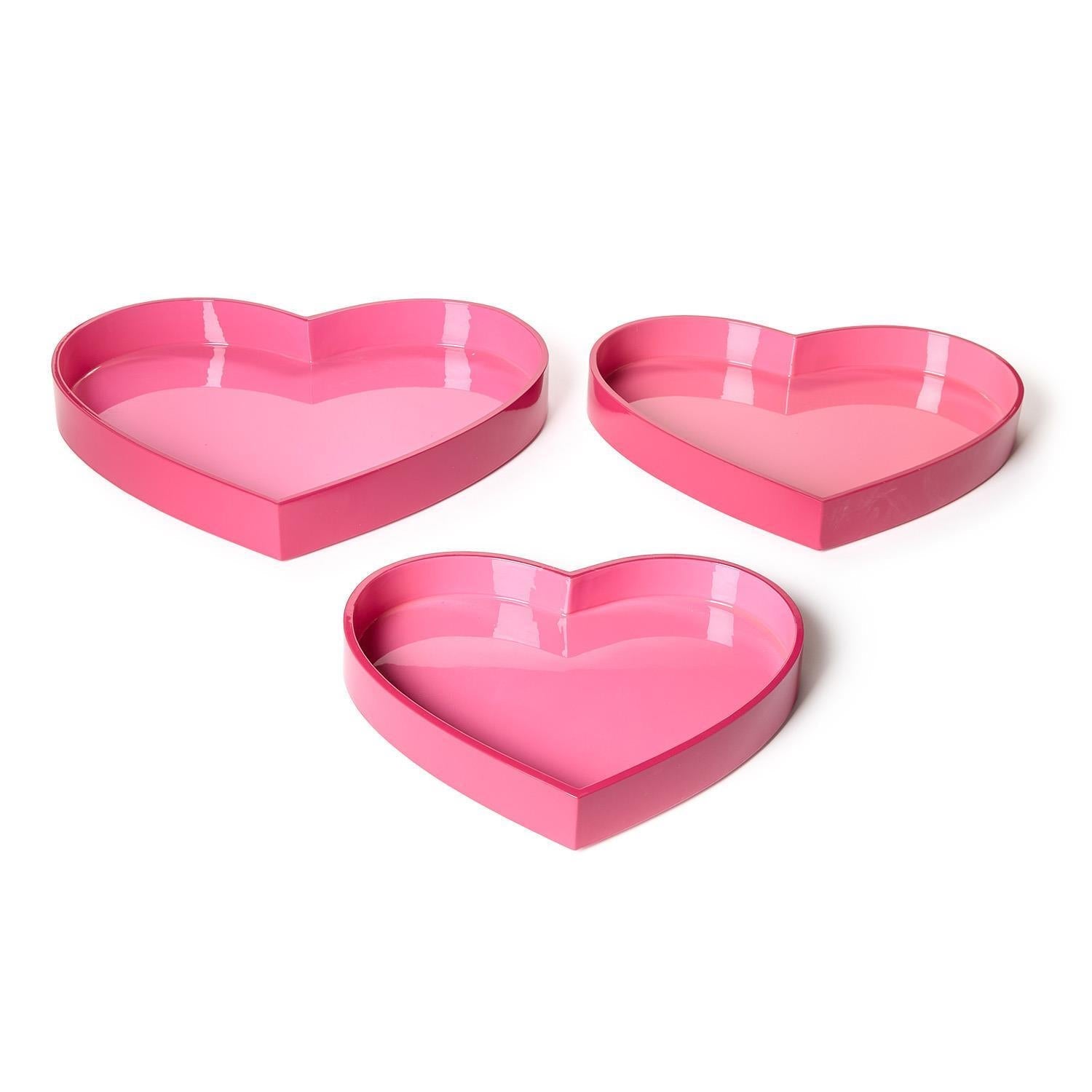 Lacquered Heart Trays - Box Turtle