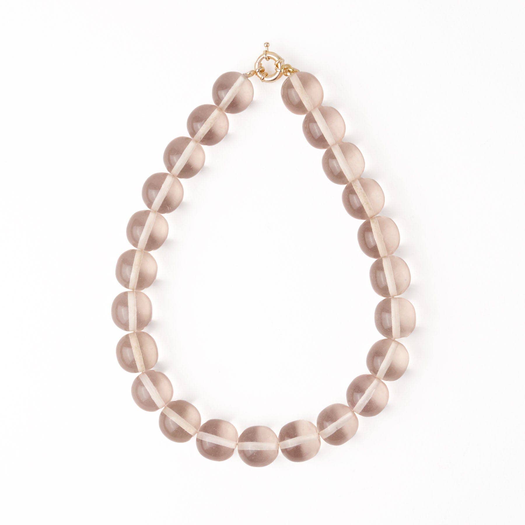 Large Clear Resin Bead Necklace - Box Turtle