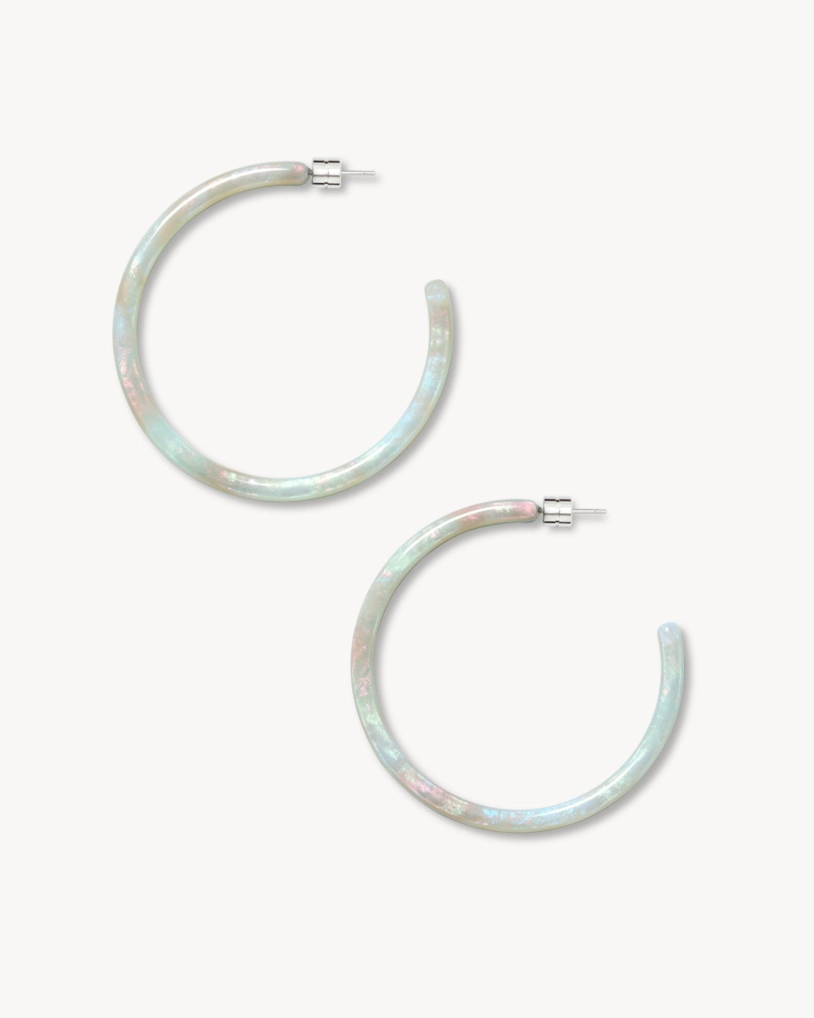 Large Hoops in Astral Mint - Box Turtle