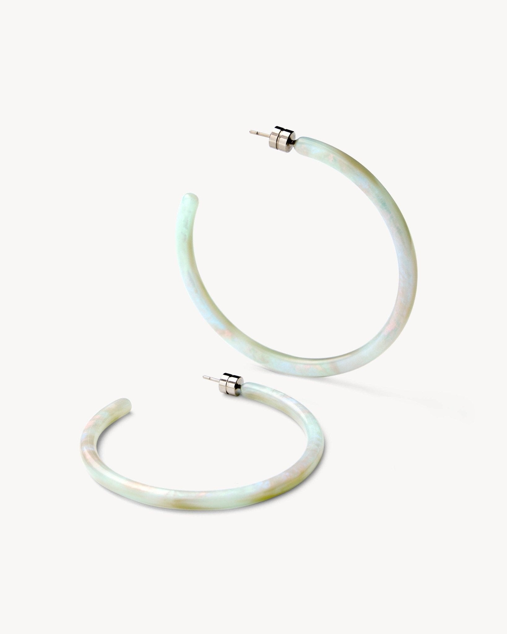 Large Hoops in Astral Mint - Box Turtle