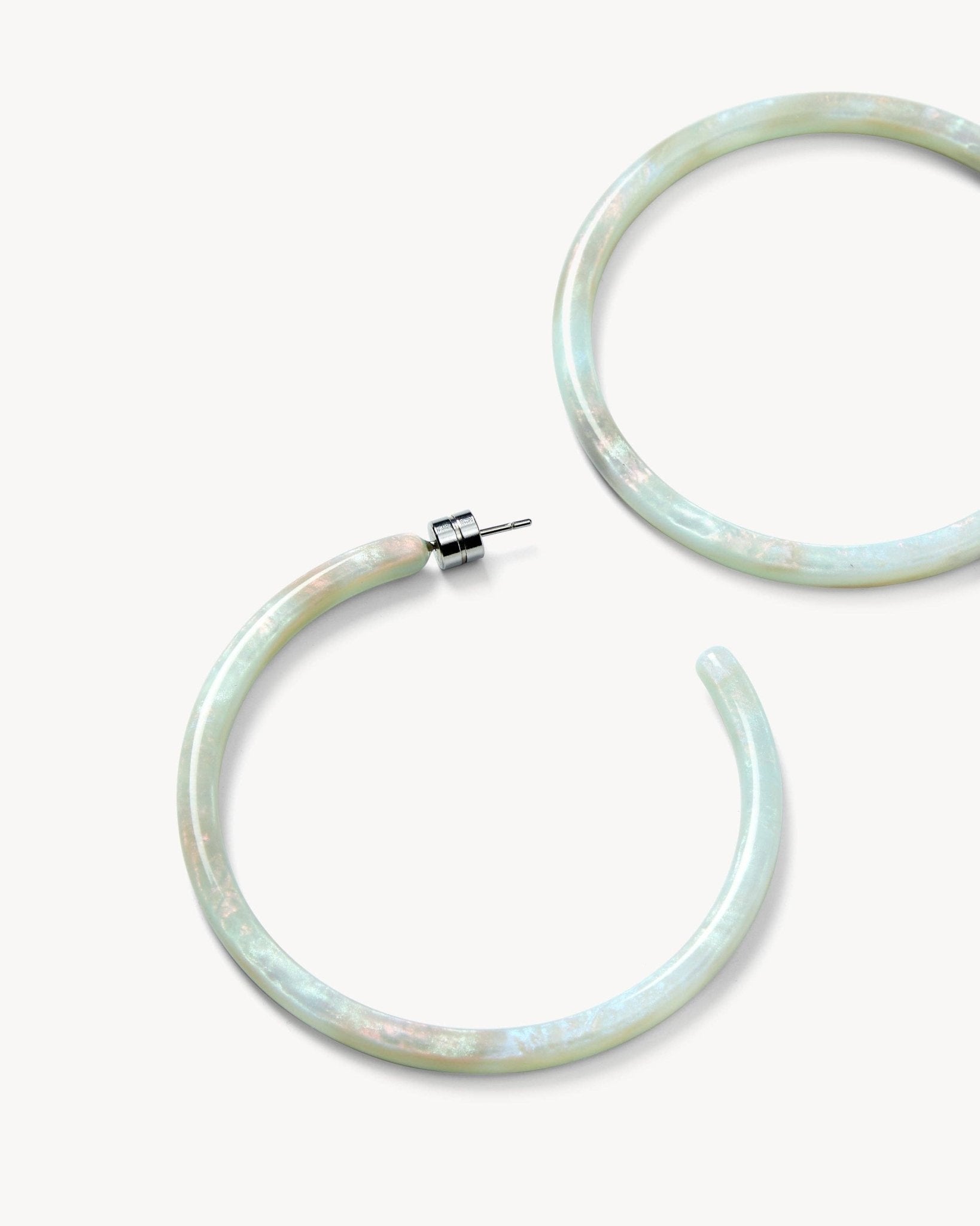 Large Hoops in Astral Mint - Box Turtle