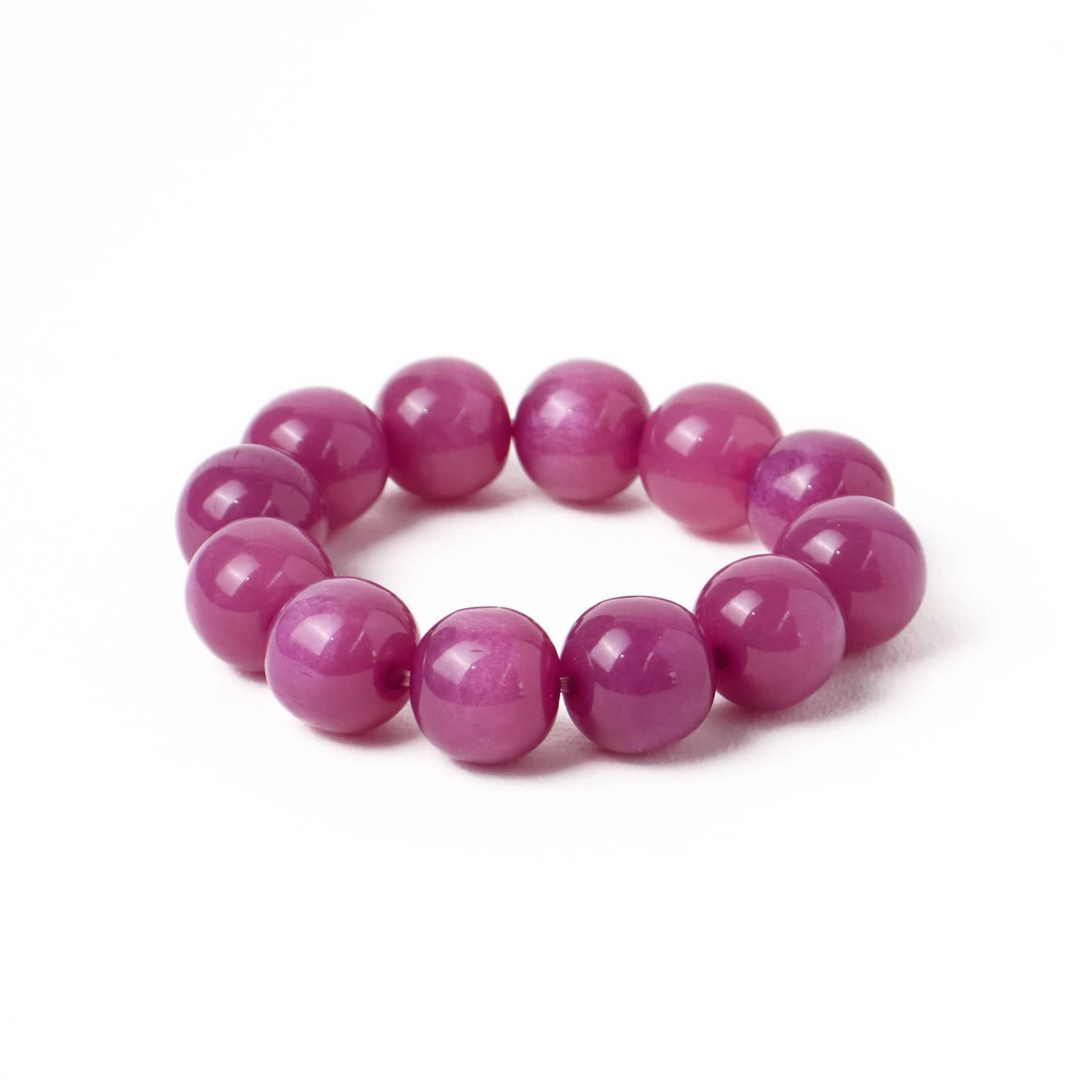Large Purple Resin Bead Bracelet - Box Turtle