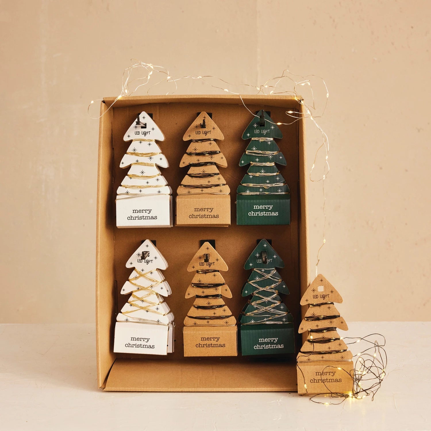 LED String Lights with Tree Shaped Display - Box Turtle