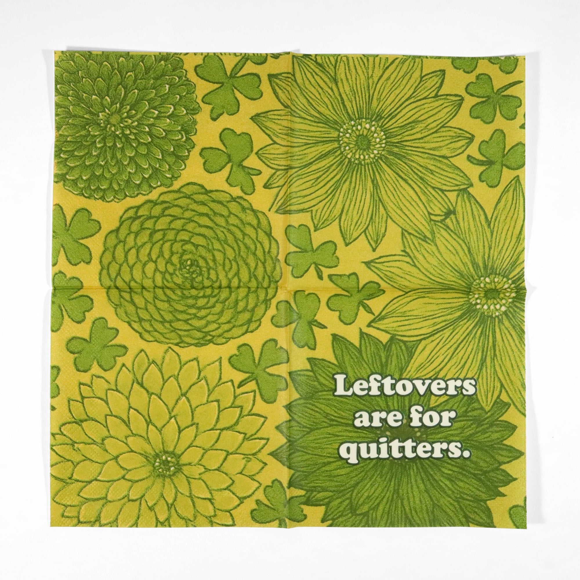 Leftovers Are for Quitters - Funny Retro Cocktail Napkins - Box Turtle