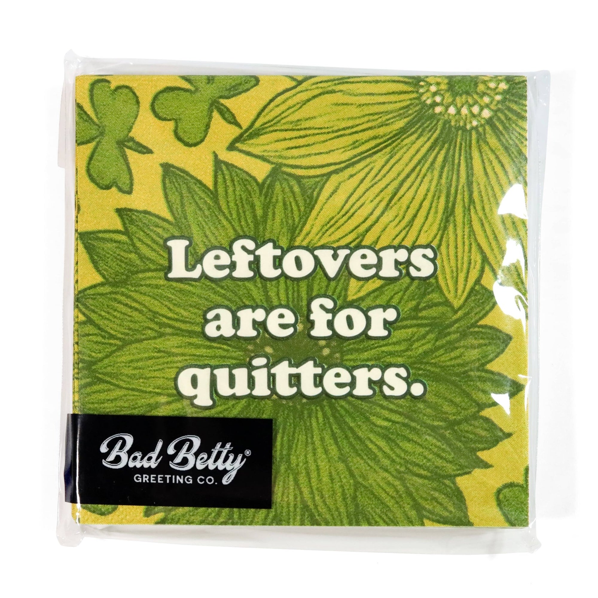 Leftovers Are for Quitters - Funny Retro Cocktail Napkins - Box Turtle