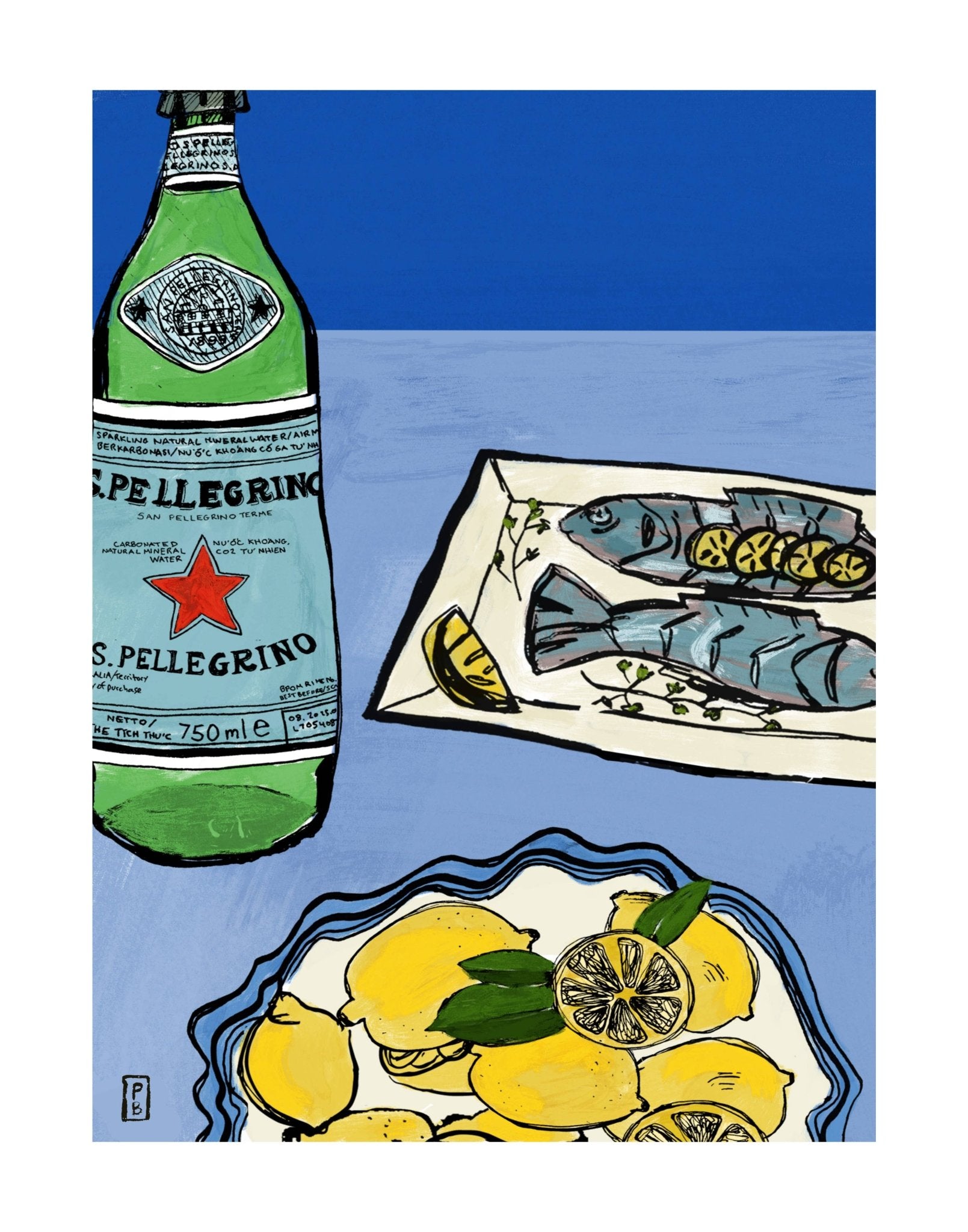Lemon & Pellegrino Giclée Print - Box Turtle