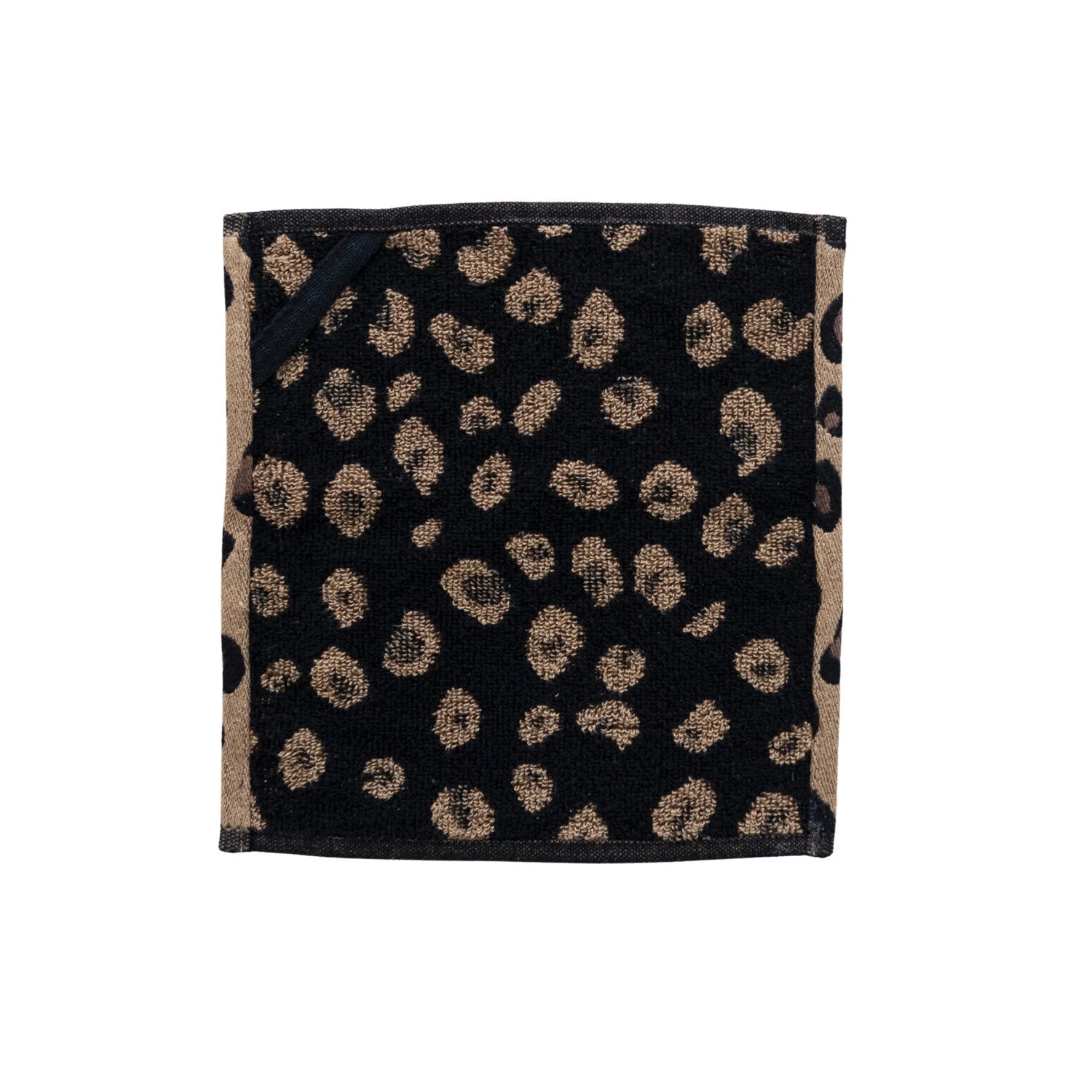 Leopard Print Cotton Terry Wash Cloth - Box Turtle