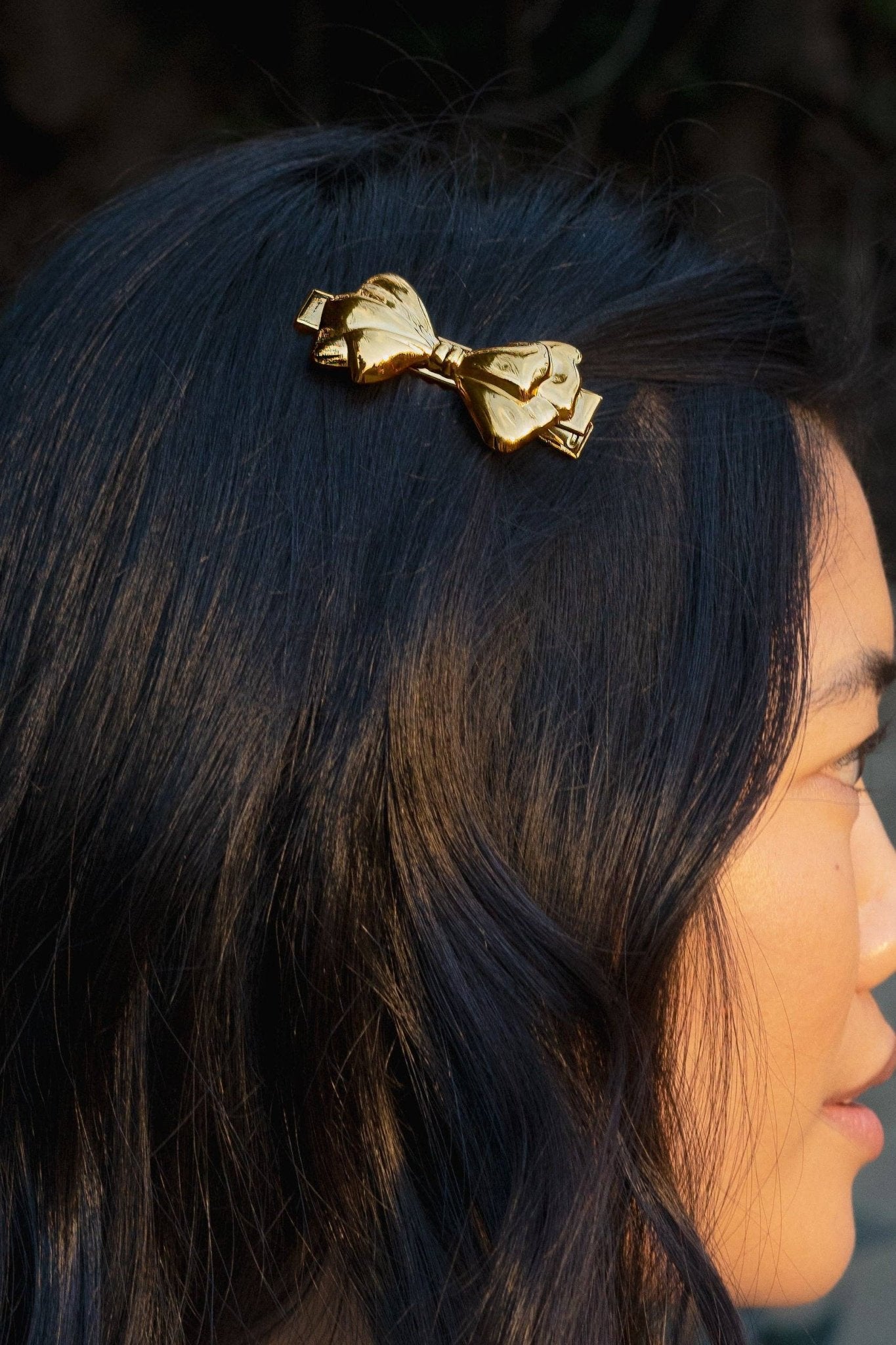 Let it Bow Hair Clip - 18K Gold Plated - Box Turtle